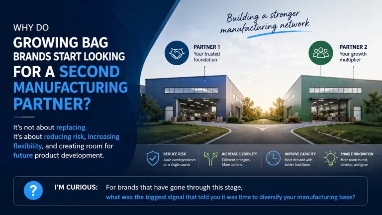 1. Why do growing bag brands start looking for a second factory